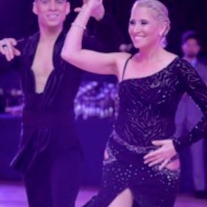 Black ballroom latin dress